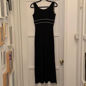Vintage Black and White Silk Dress